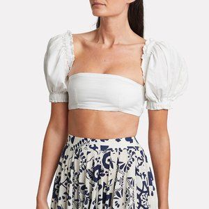 We Wore What Coco Bandeau Puff Sleeve Top